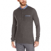 德国 Hugo Boss 橙标 Patcherman 男长袖Polo衫