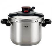 T-fal P45007 Clipso 6.3夸脱 银色不锈钢高压锅