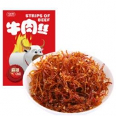俏香阁 休闲零食 肉干肉脯 独立小包装 麻辣牛肉丝 100g/袋*10件
