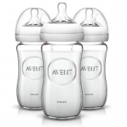 飞利浦新安怡（AVENT）  天然玻璃奶瓶 8盎司*3件装