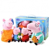 Peppa Pig 小猪佩奇 毛绒一家礼盒装*3套