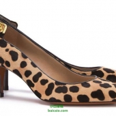 限尺码，Tory Burch 托里·伯奇 女士豹纹马毛高跟鞋 3.5折 新低$113.75 到手￥850