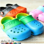 Crocs 卡洛驰 electro2.0 clog 小/大童拼色洞洞鞋