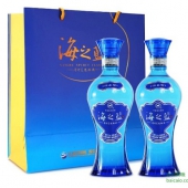 洋河 蓝色经典 52度 海之蓝绵柔型1000ml*2瓶 送礼品袋 ￥429包邮