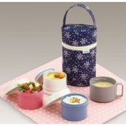 THERMOS 膳魔师 DJL - 580 NVY 三层隔层便当饭盒