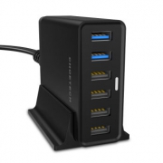 CHOETECH 6口USB 双QC3.0 桌面充电器  50W大功率输出