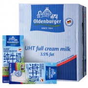 欧德堡 超高温灭菌全脂牛奶 200m*16盒/箱