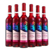 长城（GreatWall）玫瑰红甜型葡萄酒 750ml*6瓶 整箱装