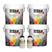 TITAN 堤丹 内墙乳胶漆套装 面漆4L*4 +底漆1L*2