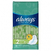 always Ultra Thin超薄棉柔日用加长护翼卫生巾 Long Super 32片*3*2