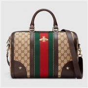 GUCCI 古驰 Vintage Web 中号 经典蜜蜂刺绣 单肩包