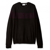 卡尔文 克莱恩（Calvin Klein） Merino 男士拼色圆领毛衣 时尚保暖