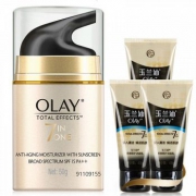 Olay玉兰油 多效修护防晒霜50g+洁面乳48g*3件