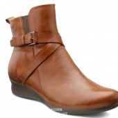 ECCO 爱步 女士真皮搭扣短靴 新低$64.46（$85.95 下单75折）到手￥545