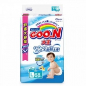 GOO.N大王  维E系列 婴儿纸尿裤 大号L68片（9-14kg）