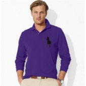 Ralph Lauren拉夫劳伦经典男士长袖大马标POLO衫  四色可选