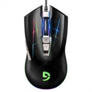 Fühlen富勒 G93S 光磁微动 有线RGB 游戏鼠标 黑色