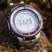 卡西欧（CASIO） PRW-3000T-7DR ProTrek 太阳能钛合金表带电波表 6局电波