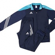 小码！Adidas 阿迪达斯 男士经典三道杠 休闲运动服套装
