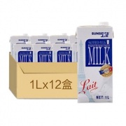 法国 进口牛奶 上质SUNSIDES 脱脂纯牛奶 1L*12