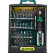 得力工具 DL1033D 33件套多功能钟表电讯螺丝刀 组合套装