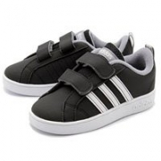 补码啦！Adidas阿迪达斯三叶草VALCLEAN2 魔术贴休闲鞋 小童款 黑色