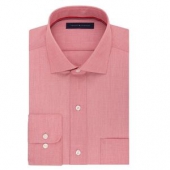 TOMMY HILFIGER Non Iron Regular Fit Solid Spread Collar 男士免烫衬衫