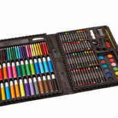 中亚prime会员！Darice 120-Piece Deluxe Art Set 儿童绘画工具120件套