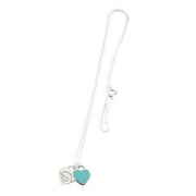 蒂芙尼 Tiffany & Co 22309307 银饰迷你双心吊坠项链