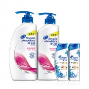 海飞丝 丝质柔滑型去屑洗发露700ml*2+ 水润洗发露80ml*2