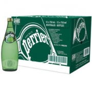 法国进口 巴黎水原味天然含汽矿泉水750ml*12 整箱（Perrier） 矿泉水