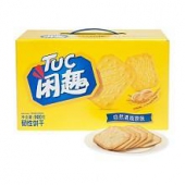 闲趣 韧性饼干（自然清咸原味）900g/盒（礼盒装）