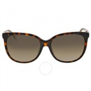 适合亚洲人脸型：Gucci 古驰 Cat Eye Asia Fit Havana 猫眼哈瓦那太阳镜