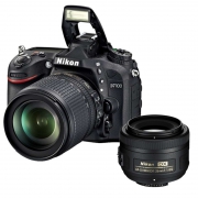 尼康（Nikon） D7100 单反双镜头套机 (18-105mm)+35/1.8G 2410万APSC有效像素