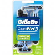吉列（Gillette） CustomPlus 3 一次性剃须刀 4只装