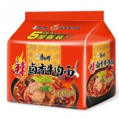 康师傅 方便面 辣卤牛肉面 101g*5袋*4件