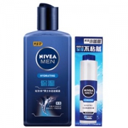 妮维雅(NIVEA)男士水活保湿洁面液150ml+水活畅透精华露10g+男式马克杯