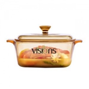 Visions 晶彩透明锅 VS-15-RV 方锅 1.5L
