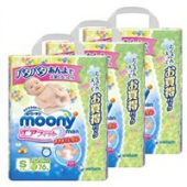 Moony尤妮佳拉拉裤男女共用228枚（S76枚*3包）4-8kg