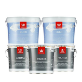 TIKKURILA 芬琳漆  北极雪超白内墙漆9L*2+威玛底漆套装2.7L*3