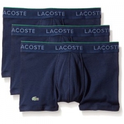 法国 鳄鱼 Lacoste 高端皮马棉面料 男Trunk紧身平角内裤 3条装
