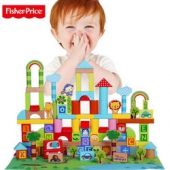 新低价：Fisher-Price 费雪 大块森林动物乐园 100粒 FP6007T