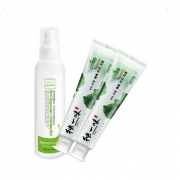 独一味 绿茶牙膏2支+蔻诗弥焕颜去角质水分喷雾1瓶