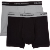 阿玛尼Emporio Armani 弹力棉 男平角内裤 2条装
