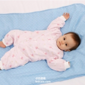PurCotton 全棉时代 蓝底白点婴儿纱布加大隔尿垫70x90cm*2条 ￥105包邮（￥215-100-10）