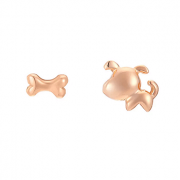 六福珠宝LUKFOOK JEWELLERY 18K金爱狗情缘耳钉耳饰