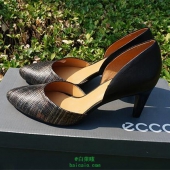 Ecco 爱步 女士阿丽特真皮隔断高跟鞋 4折$68 到手￥540 国内￥1799