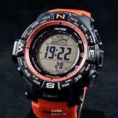 金盒特价，CASIO 卡西欧 PRW-3500Y-4CR 太阳能三重感应6局电波登山表 Prime会员免费直邮到手新低￥1005