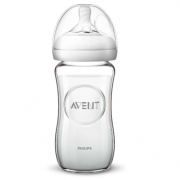 飞利浦新安怡（AVENT） 自然系列 SCF673/13 宽口玻璃奶瓶 240ml* 2件 防胀气系统