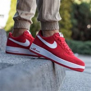 Nike耐克 Air Force 1 Low 男士经典低帮复古鞋 红白配色
